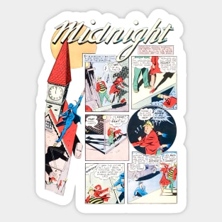 Smash Midnight vs Bullets Balow Retro Vintage Comic Book Sticker